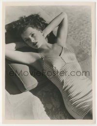 4x314 FAYE MARLOWE 6.5x8.5 still '45 the sexy Fox actress in swimsuit relaxing in the pool!