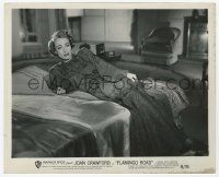 4x323 FLAMINGO ROAD 8.25x10 still '49 great close up of Joan Crawford in cool dress on bed!