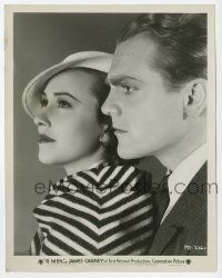 4x372 G-MEN 8x10.25 still '35 best profile portrait of James Cagney & pretty Margaret Lindsay!