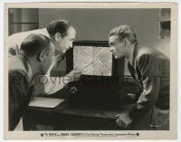 4x371 G-MEN 8x10 still '35 James Cagney, Lloyd Nolan & Robert Armstrong examine fingerprint!