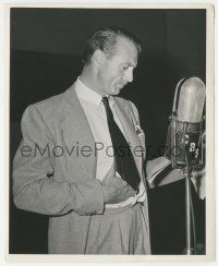 4x348 GARY COOPER 8.25x10 radio publicity still '42 c/u at CBS radio microphone by Walt Davis!
