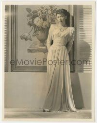 4x369 GLORIA GRAHAME 8x10 key book still '40s full-length in pretty dress by flower painting!