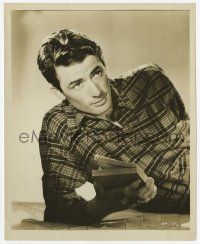 4x398 GREGORY PECK 8x10 still '51 great youthful portrait of the leading man holding a book!