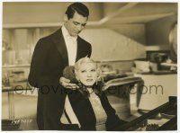 4x441 I'M NO ANGEL 7x9.5 still '33 handsome young Cary Grant standing behind Mae West at piano!