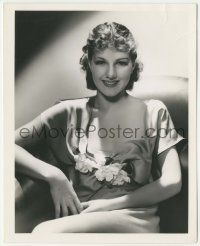 4x477 JEAN PARKER deluxe 8x10 still '30s wonderful close up seated smiling portrait by Hurrell!