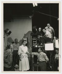 4x483 JOAN CRAWFORD candid 8.25x10 still '40s standing by camera on the set by Jack Woods!