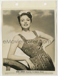 4x488 JOAN LESLIE 8x11 key book still '40s great close portrait in pretty dress with hand on hip!
