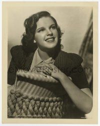 4x497 JUDY GARLAND 8x10.25 still '40s wonderful smiling portrait leaning over the back of a chair!