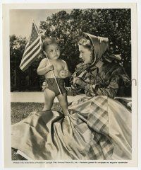 4x504 JUNE VINCENT 8.25x10 still '44 in costume with her young child holding American flag & ball!