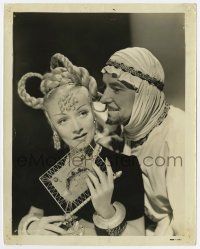 4x524 KISMET 8x10.25 still '44 close up of Ronald Colman & Marlene Dietrich with wild hair!