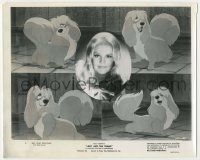 4x531 LADY & THE TRAMP 8x10 still R72 Disney, Peggy Lee as the voice of Peg the showgirl Pekingese!