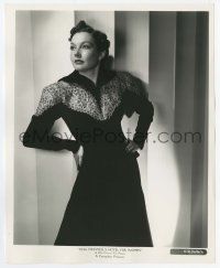 4x589 LYNN BARI 8.25x10 still '39 in black velvet dress with gold & colored stone embroidery!