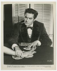 4x636 MISSISSIPPI GAMBLER 8x10 still '53 Tyrone Power wins the poker pot with a full house!