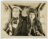4x696 OUR HOSPITALITY 8.25x10.25 still '23 c/u of Buster Keaton & Natalie Talmadge inside coach!