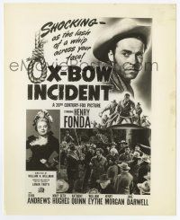 4x702 OX-BOW INCIDENT 8.25x10 still '43 Henry Fonda, great montage used for newspaper ad!