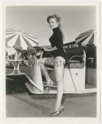 4x711 PATRICE WYMORE 8.25x10 still '50s riding golf cart in turtleneck showing her sexy legs!