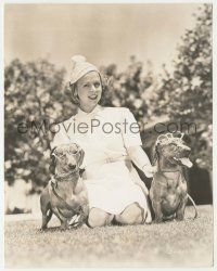 4x721 PHYLLIS WELCH 7.75x9.75 still '38 with Dachshunds in Harold Lloyd glasses by Don English!