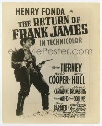 4x754 RETURN OF FRANK JAMES 8.25x10 still '40 great image of Henry Fonda on the style B one-sheet!