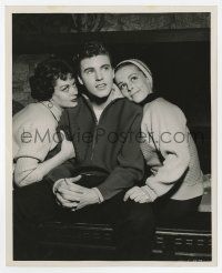 4x757 RICKY NELSON 8.25x10 still '60s the teen idol sitting on table with two pretty ladies!