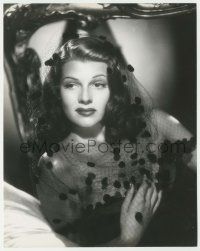 4x766 RITA HAYWORTH deluxe 7.25x9 still '40s close up of the beautiful star wearing cool veil!