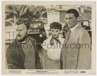 4x771 ROMAN HOLIDAY 8x10 still '53 c/u of Audrey Hepburn between Eddie Albert & Gregory Peck!