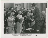 4x807 SHOCKING MISS PILGRIM 8.25x10.25 still '46 crowd of men watch Betty Grable get her diploma!