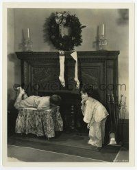 4x837 SPANKY MCFARLAND/DARLA HOOD 8.25x10 still '30s waiting for Santa to come down the chimney!