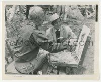 4x845 STAGECOACH candid 8.25x10 still '66 Mike Connors watches Norman Rockwell paint his portrait!