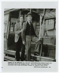 4x857 STREETS OF SAN FRANCISCO TV 8x10 still '72 Karl Malden & Michael Douglas by trolley car!