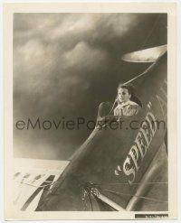 4x874 TAIL SPIN 8x10.25 still '39 great close up of female aviator Nancy Kelly in her airplane!