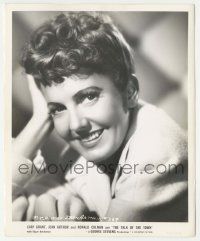 4x875 TALK OF THE TOWN 8.25x10 still '42 head & shoulders portrait of pretty smiling Jean Arthur!