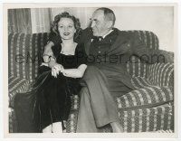 4x876 TALLULAH BANKHEAD 7.25x9.25 news photo '37 the leading lady sitting with her father William!
