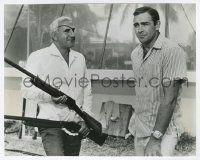 4x898 THUNDERBALL 7.5x9.5 still '65 c/u of Sean Connery as James Bond & Adolfo Celi holding guns!