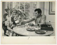 4x911 TONY CURTIS/JANET LEIGH 8x10.25 still '50s happily playing cards with daughter Kelly!