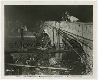 4x917 TOUCH OF EVIL candid 8.25x10 still '58 Orson Welles & crew filming a tense scene on a bridge!