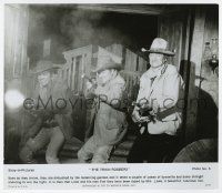 4x921 TRAIN ROBBERS 8.25x9.5 still '73 c/u of cowboy John Wayne & men firing guns during ambush!