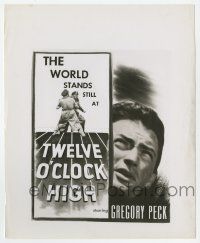 4x926 TWELVE O'CLOCK HIGH 8.25x10 still '50 great image of Gregory Peck used on newspaper ad!