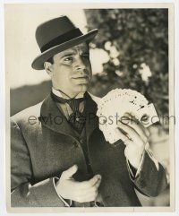 4x936 VALLEY OF THE GIANTS 8.25x10 still '38 c/u of Jack LaRue holding cards by Schuyler Crail!