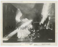 4x958 WAR OF THE WORLDS 8x10.25 still '53 FX image of alien war ships firing on city streets!
