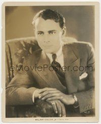 4x972 WILLIAM COLLIER JR. 8x10 still '20s wonderful seated portrait wearing suit & tie!