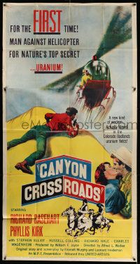 4y751 CANYON CROSSROADS 3sh '55 man against helicopter for nature's top secret uranium!
