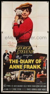 4y774 DIARY OF ANNE FRANK 3sh '59 Millie Perkins as Jewish girl in hiding in World War II!