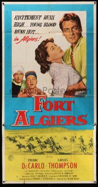 4y795 FORT ALGIERS 3sh '53 sexy Yvonne de Carlo, excitement runs high, young blood runs hot!