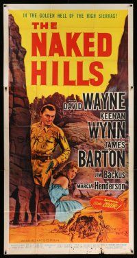 4y869 NAKED HILLS 3sh '56 David Wayne & Marcia Henderson in the golden Hell of the High Sierras!
