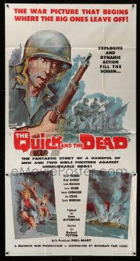 4y893 QUICK & THE DEAD 3sh '63 a handful of men & two girls fight against unbelievable odds!