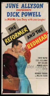 4y901 REFORMER & THE REDHEAD 3sh '50 June Allyson overpowers Dick Powell with 1000 laughs!