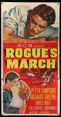 4y915 ROGUE'S MARCH 3sh '52 Peter Lawford, Janice Rule & Richard Greene in a land of mystery!