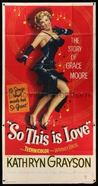 4y937 SO THIS IS LOVE 3sh '53 cool art of sexy Kathryn Grayson as opera star Grace Moore!