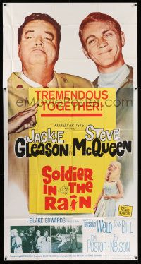 4y938 SOLDIER IN THE RAIN 3sh '64 misfit soldiers Steve McQueen & Jackie Gleason + Tuesday Weld!