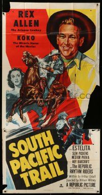 4y941 SOUTH PACIFIC TRAIL 3sh '52 Arizona Cowboy Rex Allen & Koko, Miracle Horse of the Movies!